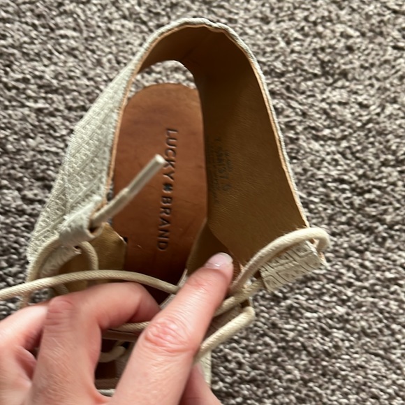 Lucky Brand Ghillie Lace Up Wedge Sandals - Picture 11 of 13